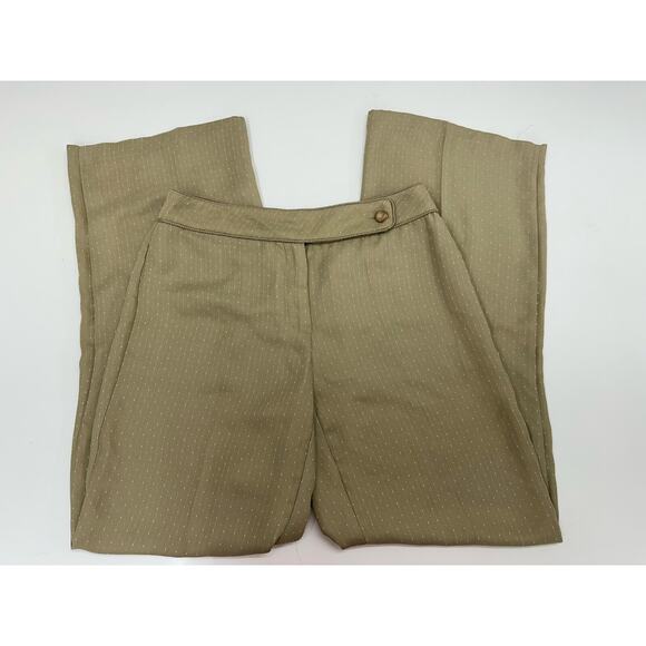 Sag Harbor Womens Blazer Pants Suit Set Size 4 Petite Tan Pink Button Up - Picture 10 of 16